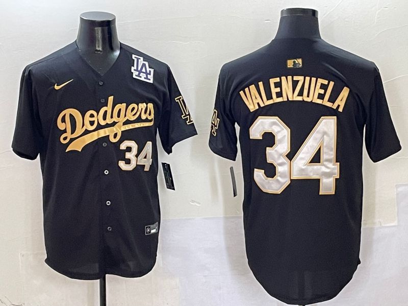 Men Los Angeles Dodgers #34 Valenzuela Black Game Nike 2025 MLB Jersey style 5047->los angeles dodgers->MLB Jersey